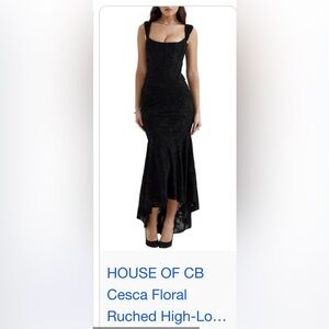 House of cb - xs midi black dress